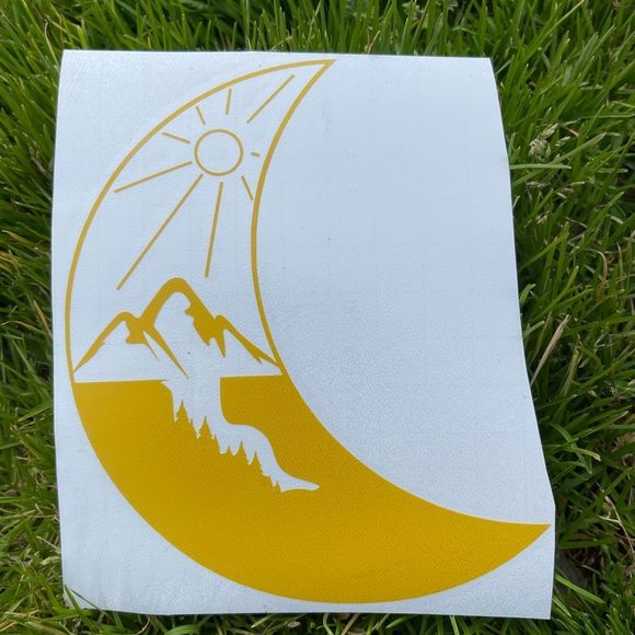 Crescent Mountain Moon Vinyl Decal - Picture 5 of 9